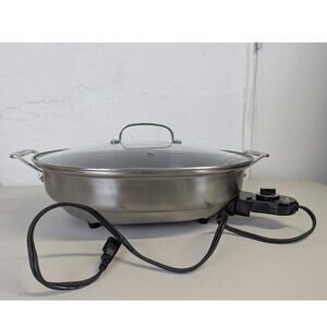 Cuisinart Electric Skillet CSK 150 Nonstick Oval Tested Potluck Portable 1500W